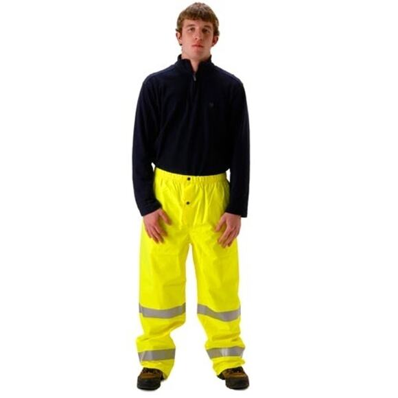 NASCO Envisage Rain Pants Sz L Neon Yellow 3M Reflective ANSI 107 Class E $150 - Picture 4 of 16